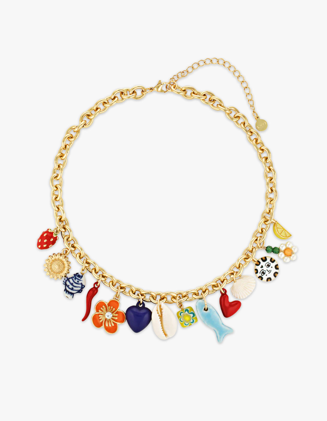 Positano Charm Necklace - Gold