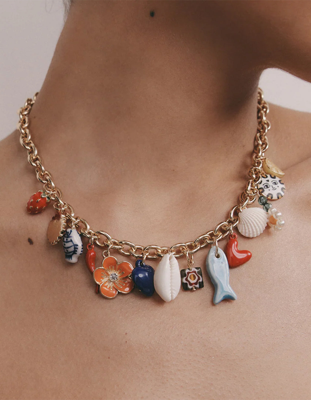 Positano Charm Necklace - Gold