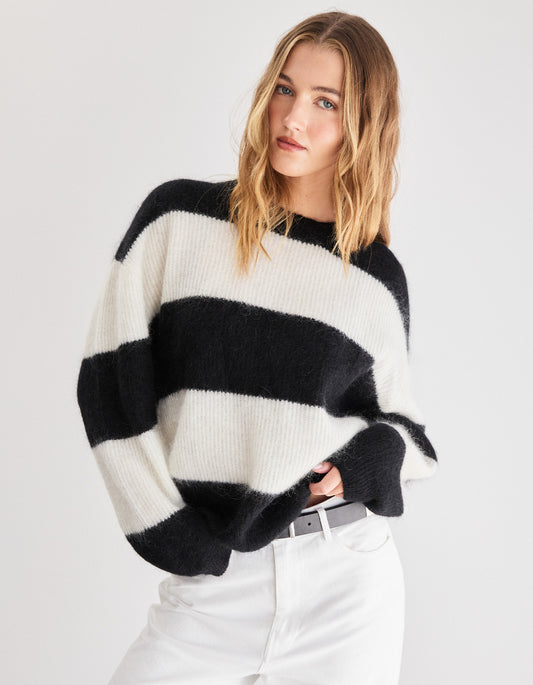 George Knit - Black/White Stripe