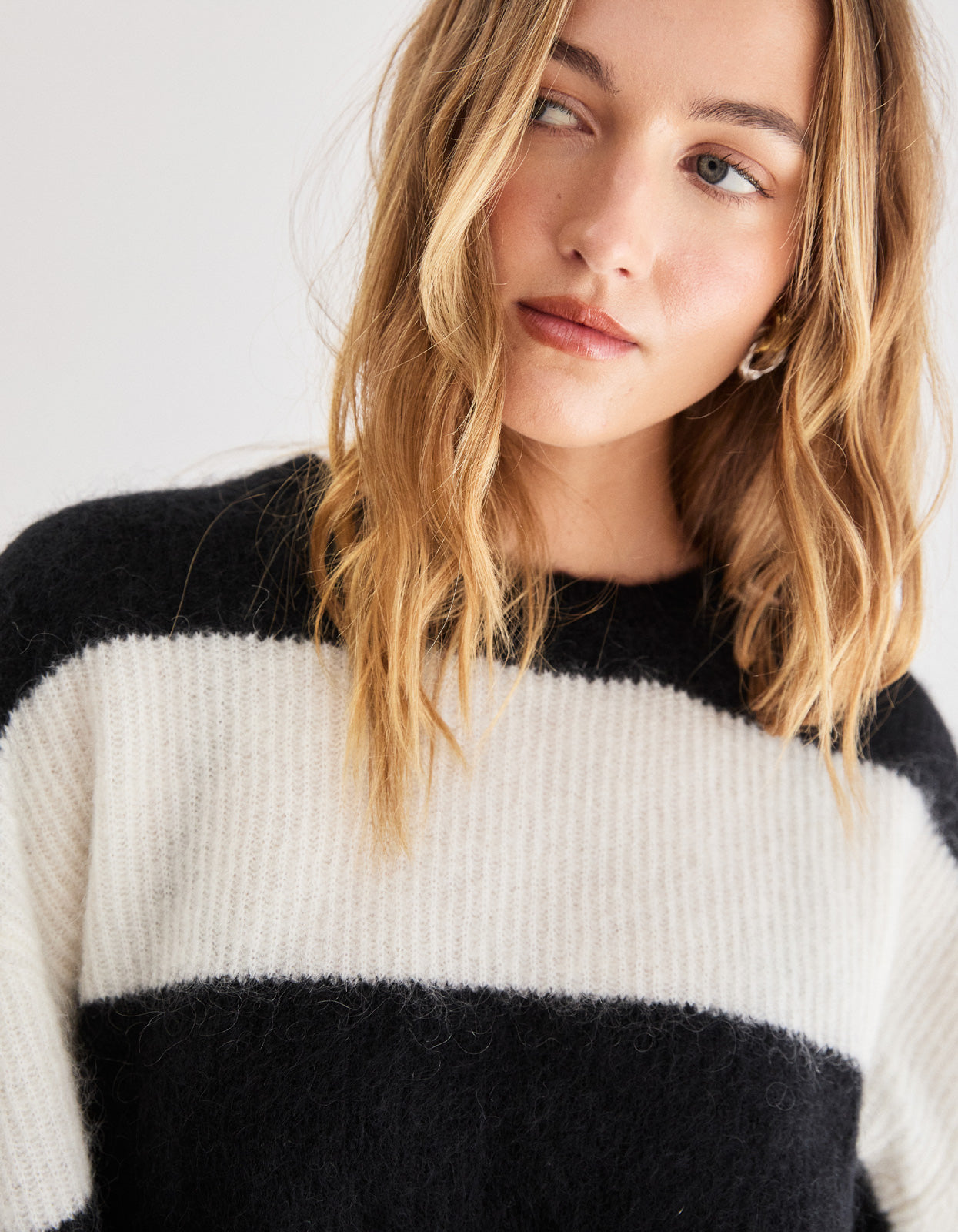 George Knit - Black/White Stripe