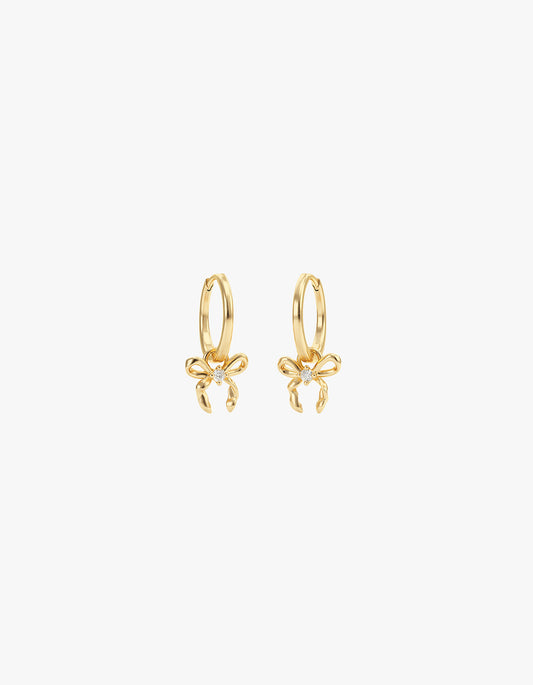 Forever More Bow Hoops - 18K Gold Vermeil