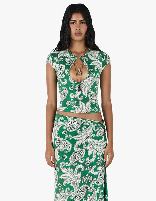 Nola Top - Royal Paisley