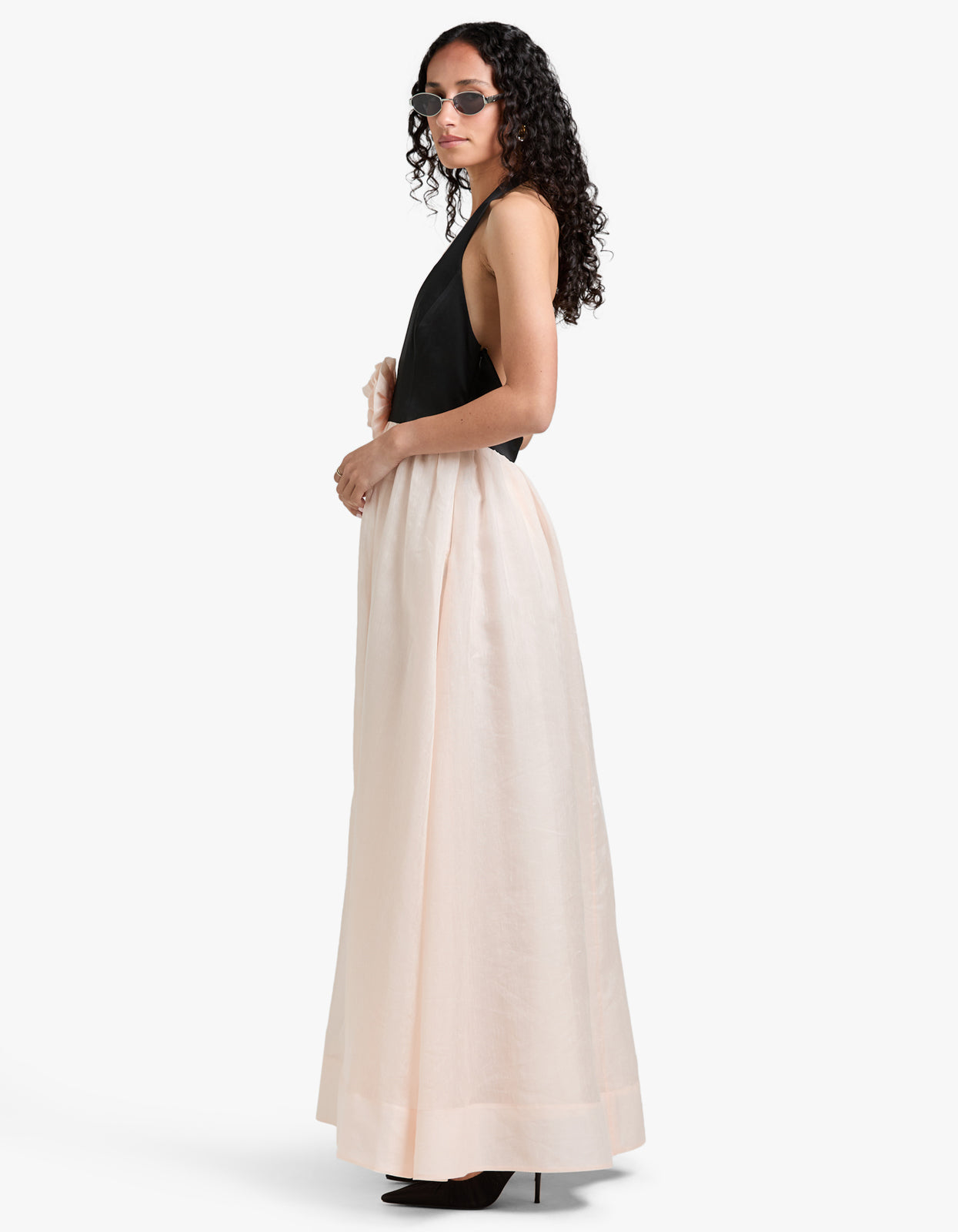 Calla Maxi Dress - Black/Pink