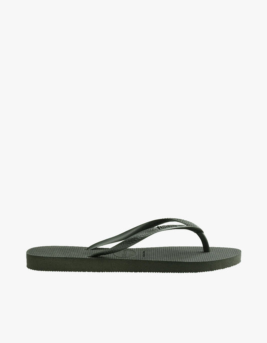 Slim Jandals - Green Olive