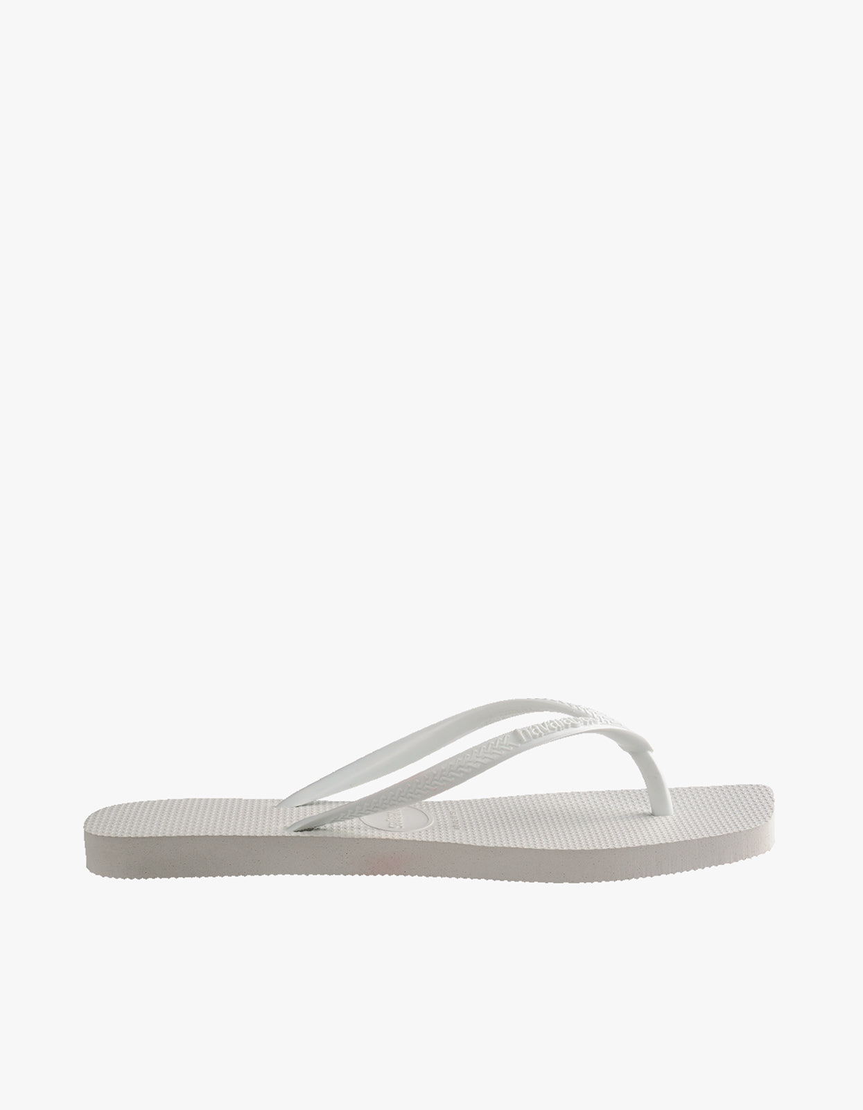Slim Square Solid Jandals - White