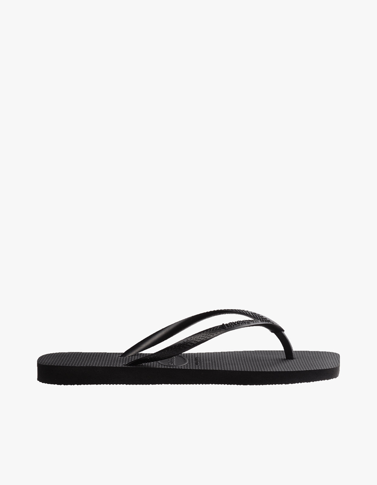 Slim Square Solid Jandals - Black