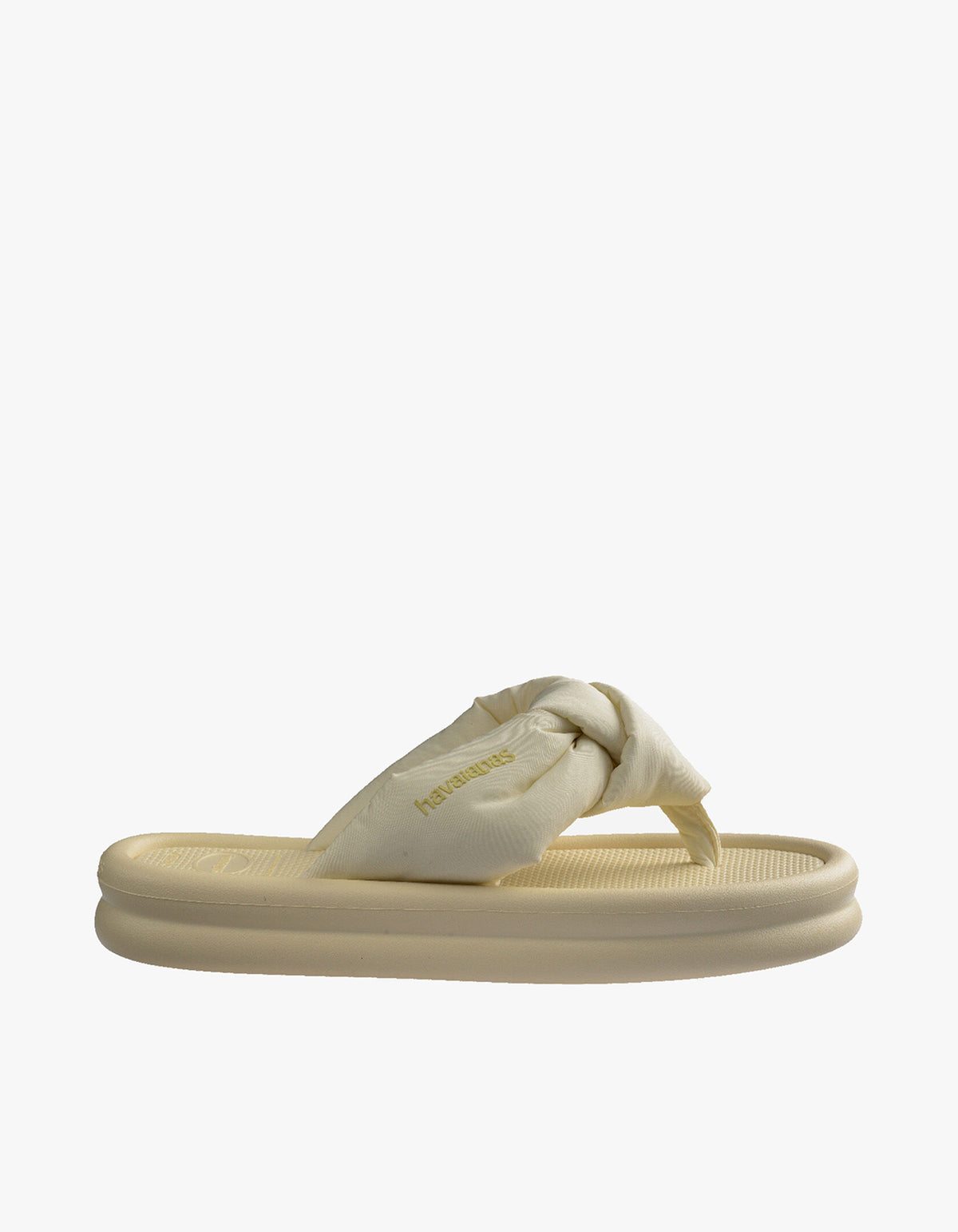 Over Puffed Jandals - Buttercream
