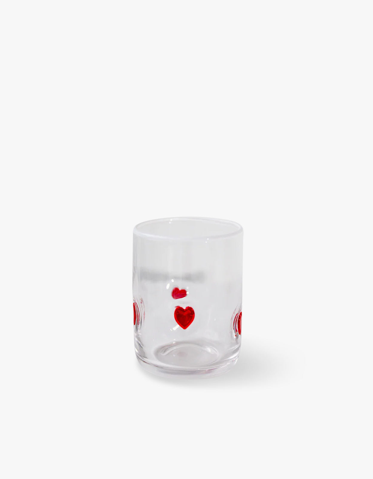 Heart Icon Glass Set Of 4 - Red Heart
