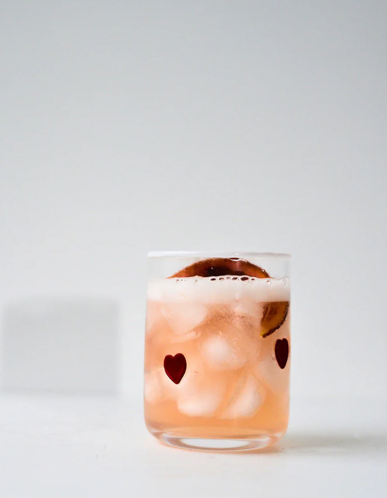 Heart Icon Glass Set Of 4 - Red Heart