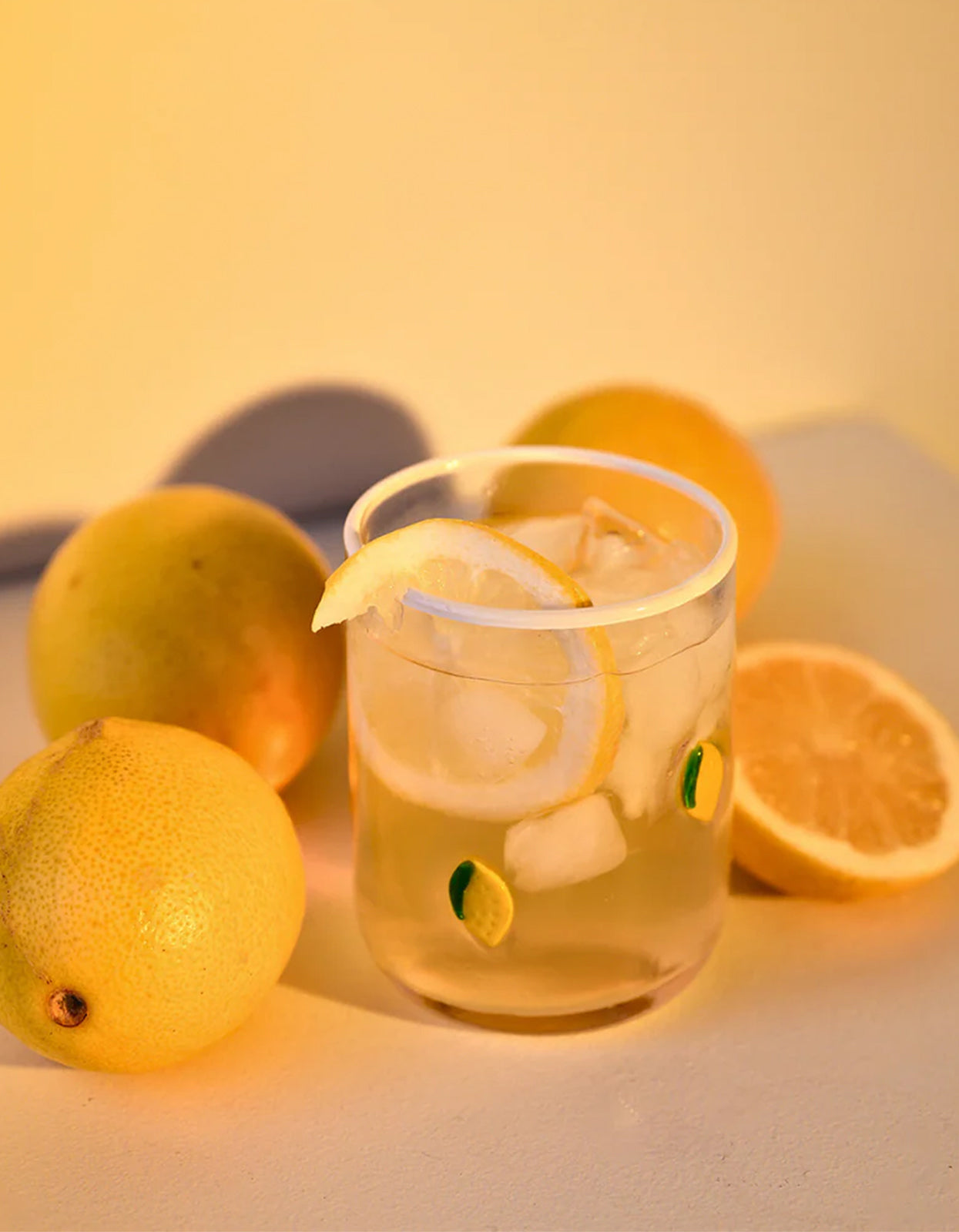 Lemon Icon Glass Set Of 4 - Lemon