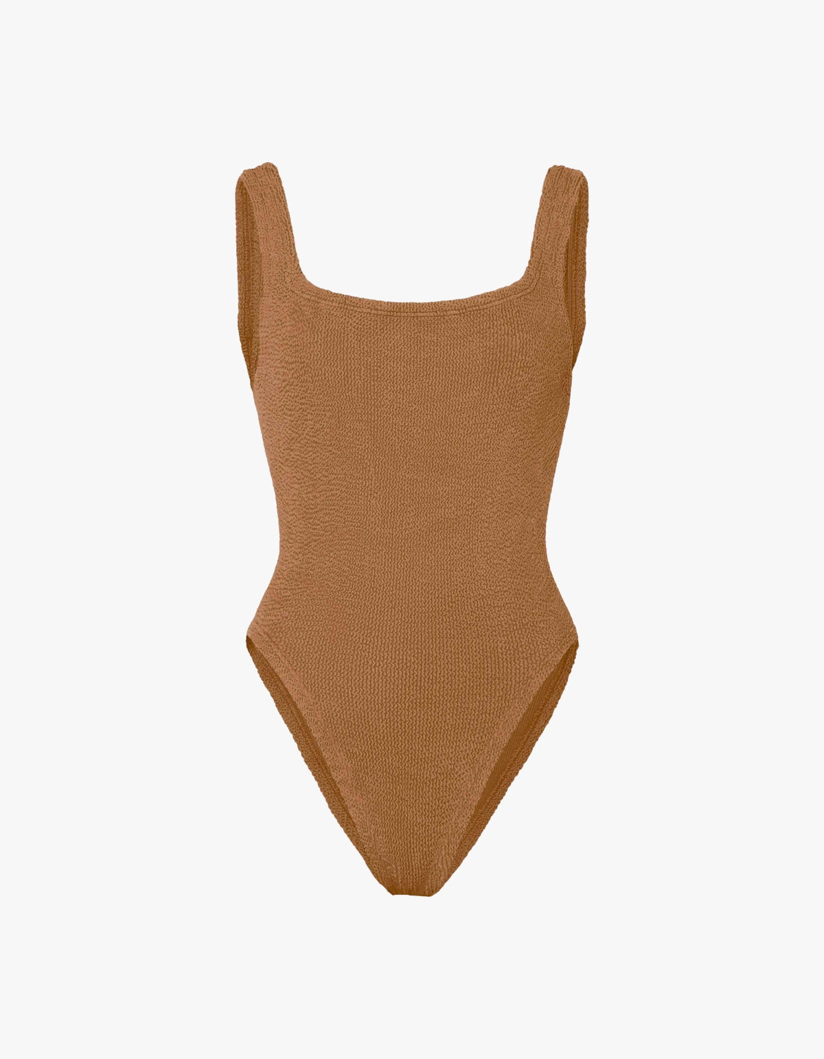 Square Neck Swimsuit - Metallic Cocoa