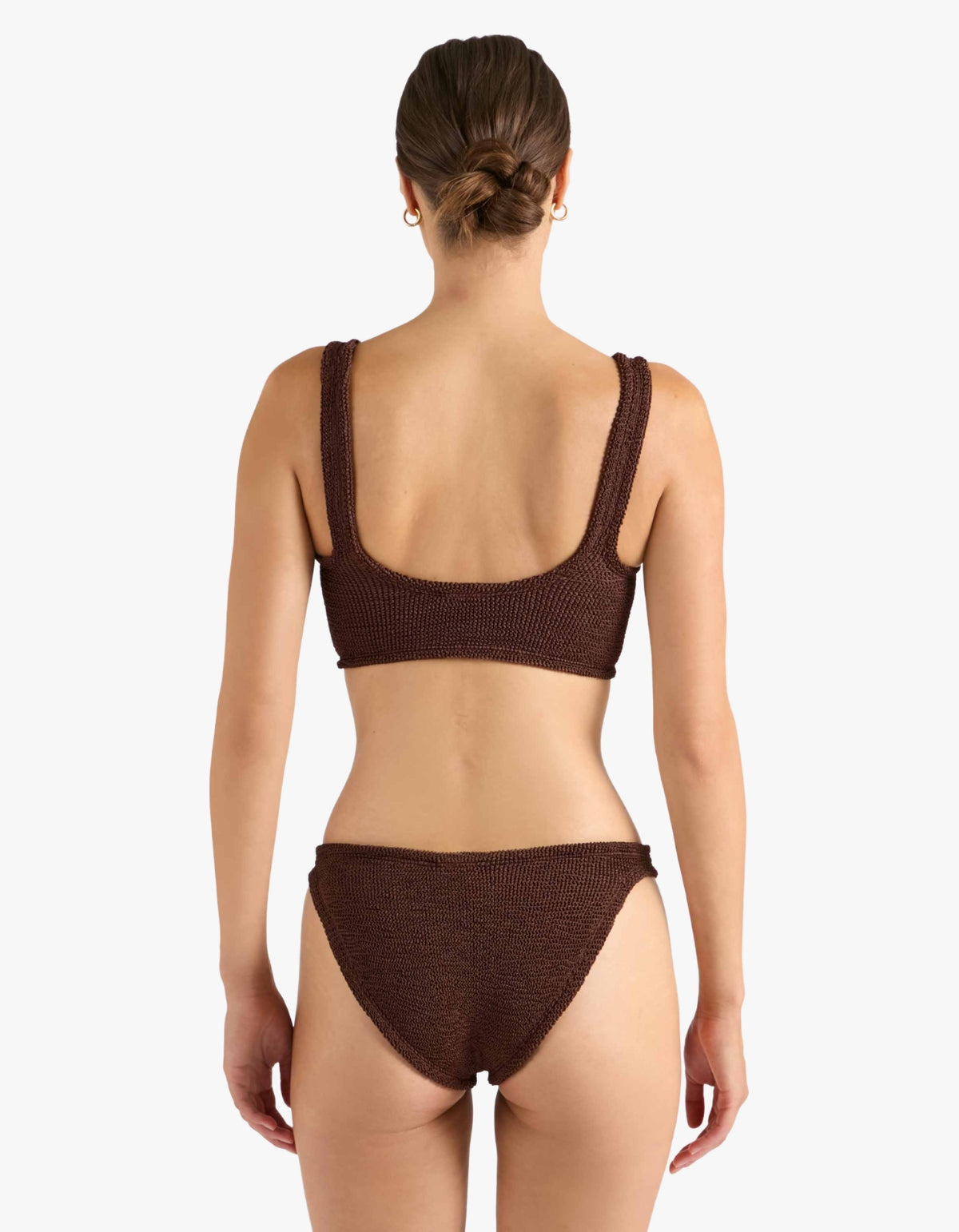 Harlow T Bar Bikini  - Metallic Chocolate