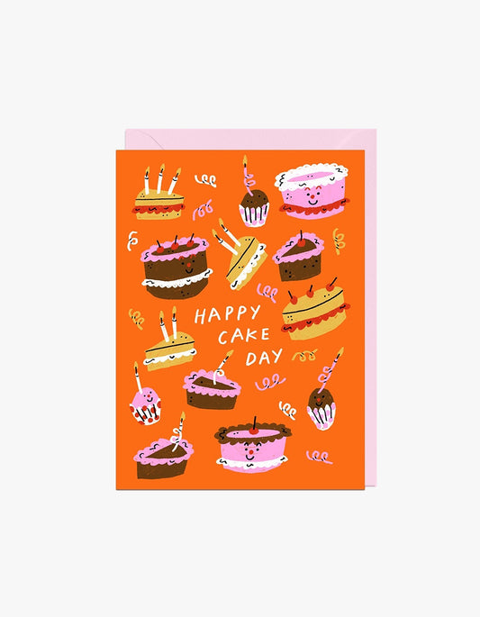 Happy Cake Day Card - Red