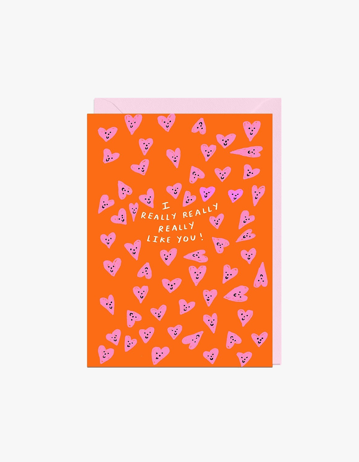 Really Like You Hearts Card - Red