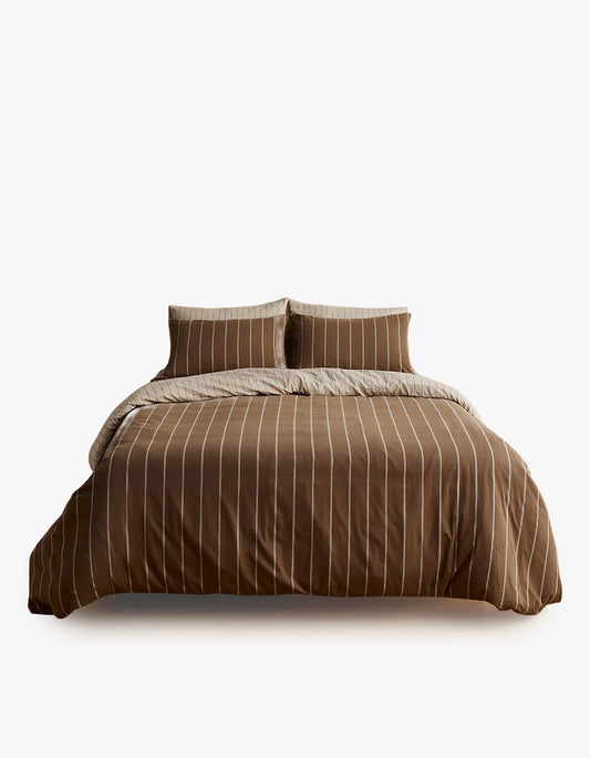 Quilt Cover - Caramel/Cream