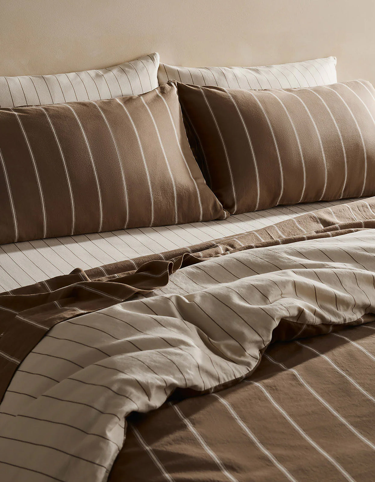 Quilt Cover - Caramel/Cream