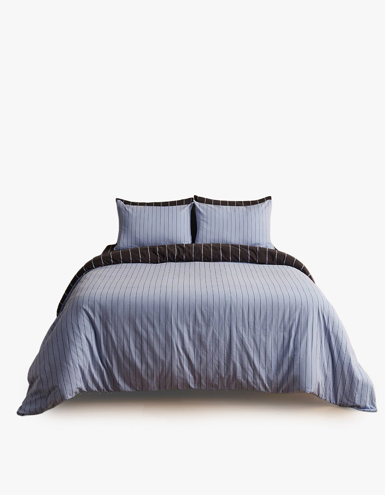 Quilt Cover - Mist/Chocolate