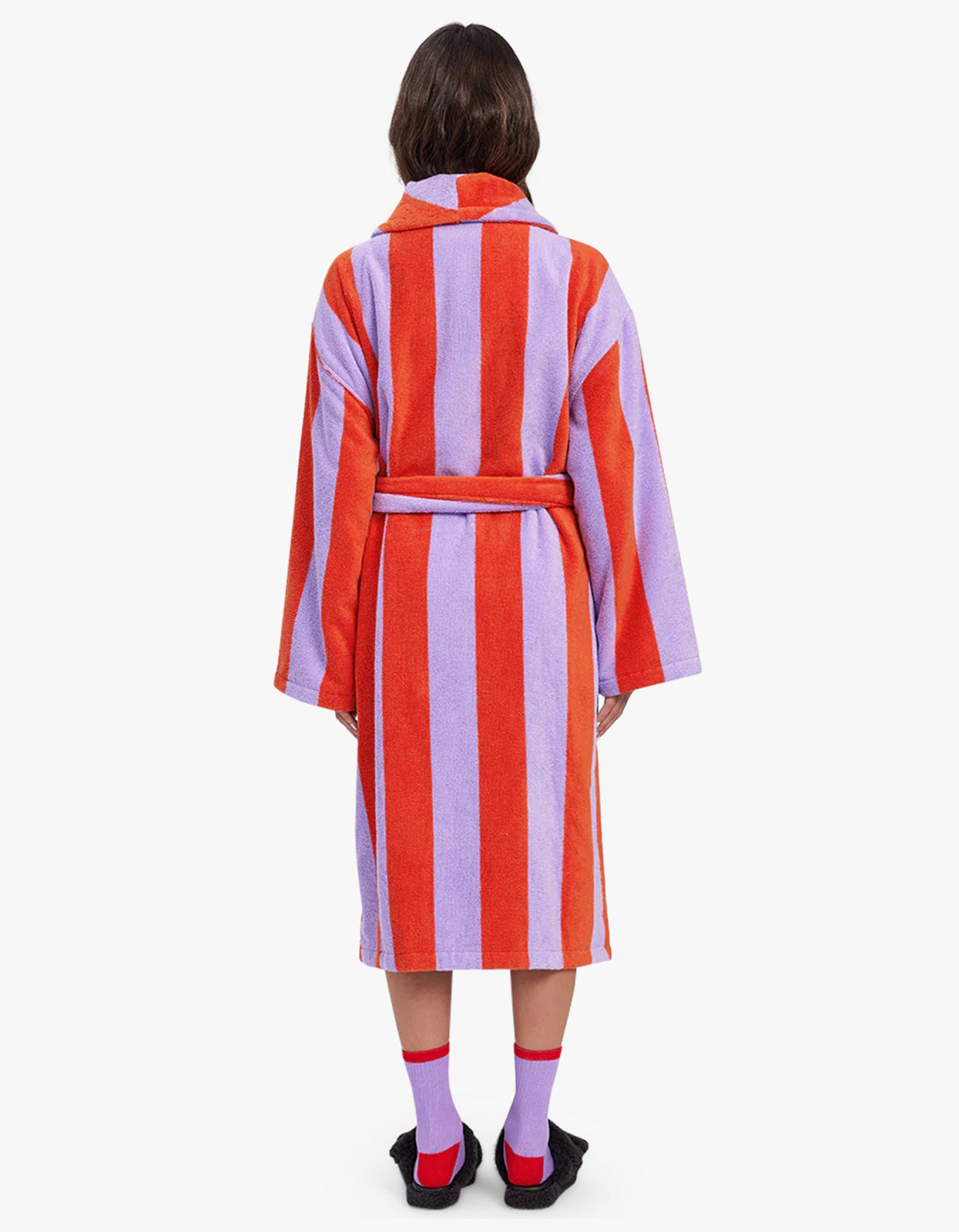 Grapefruit Stripe Robe