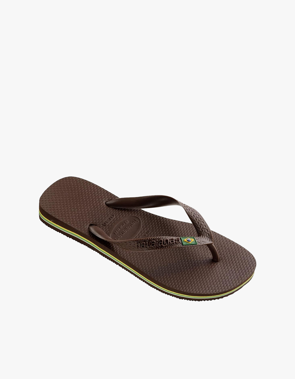 Mens Brazil Logo Jandals - Brown