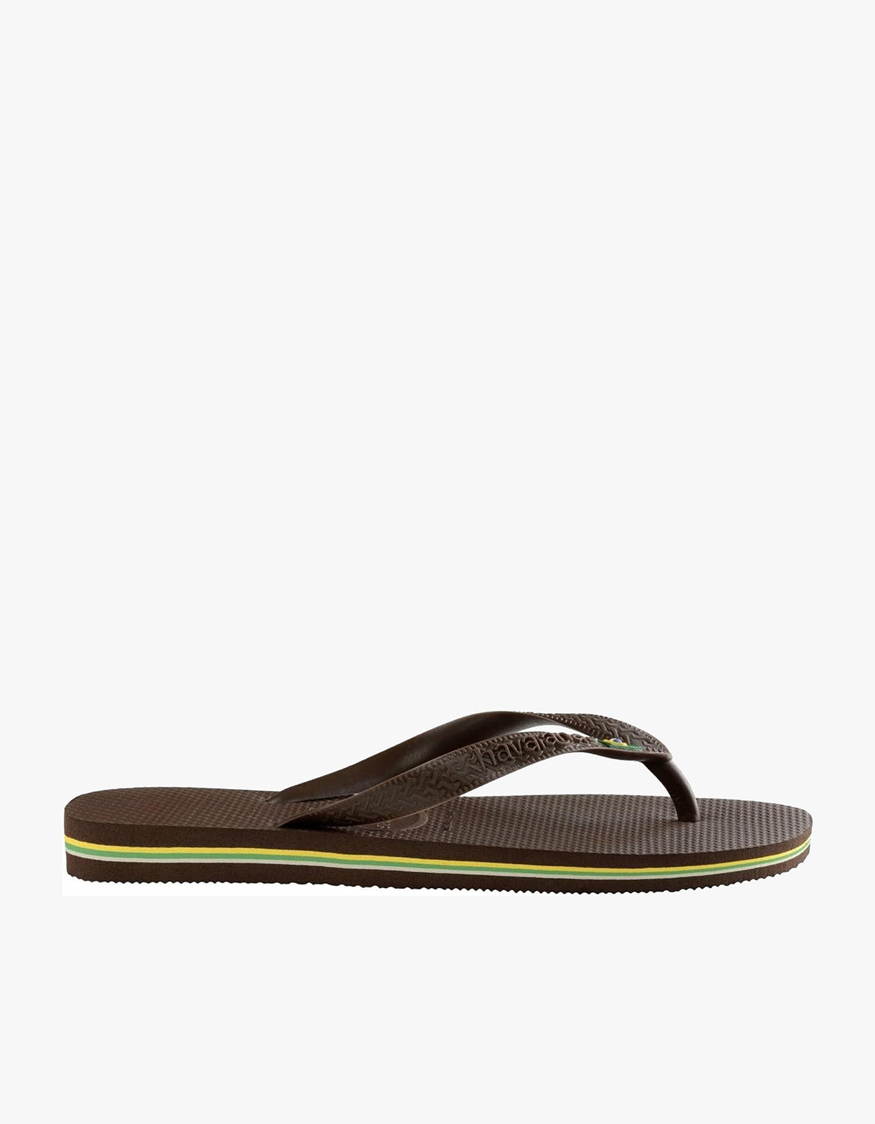 Mens Brazil Logo Jandals - Brown