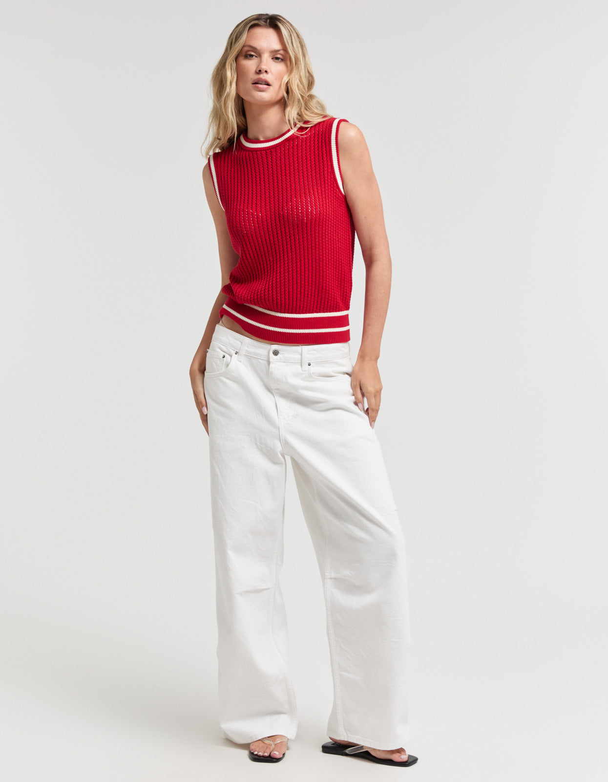 Harvey Knit Vest - Red