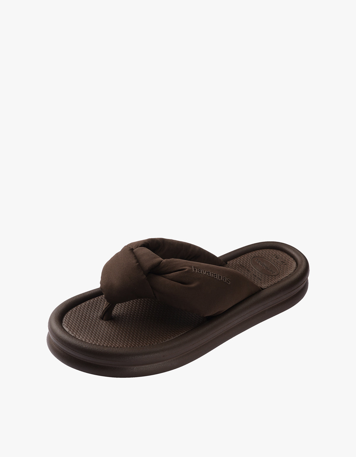 Over Puffed Jandals - Brown