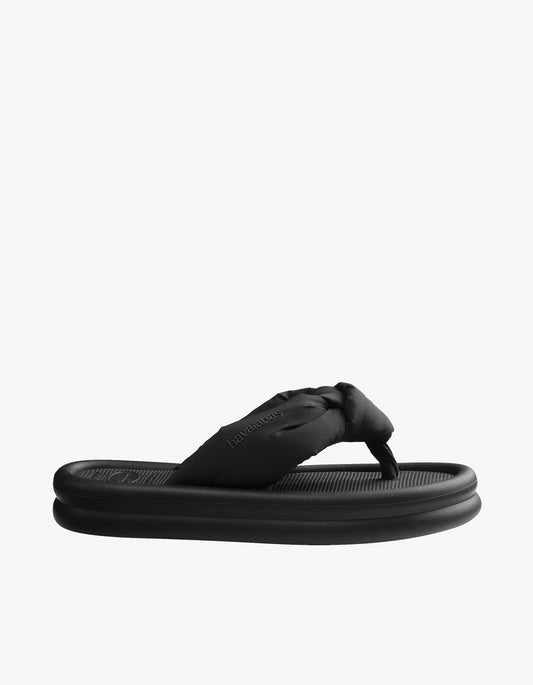 Over Puffed Jandals - Black