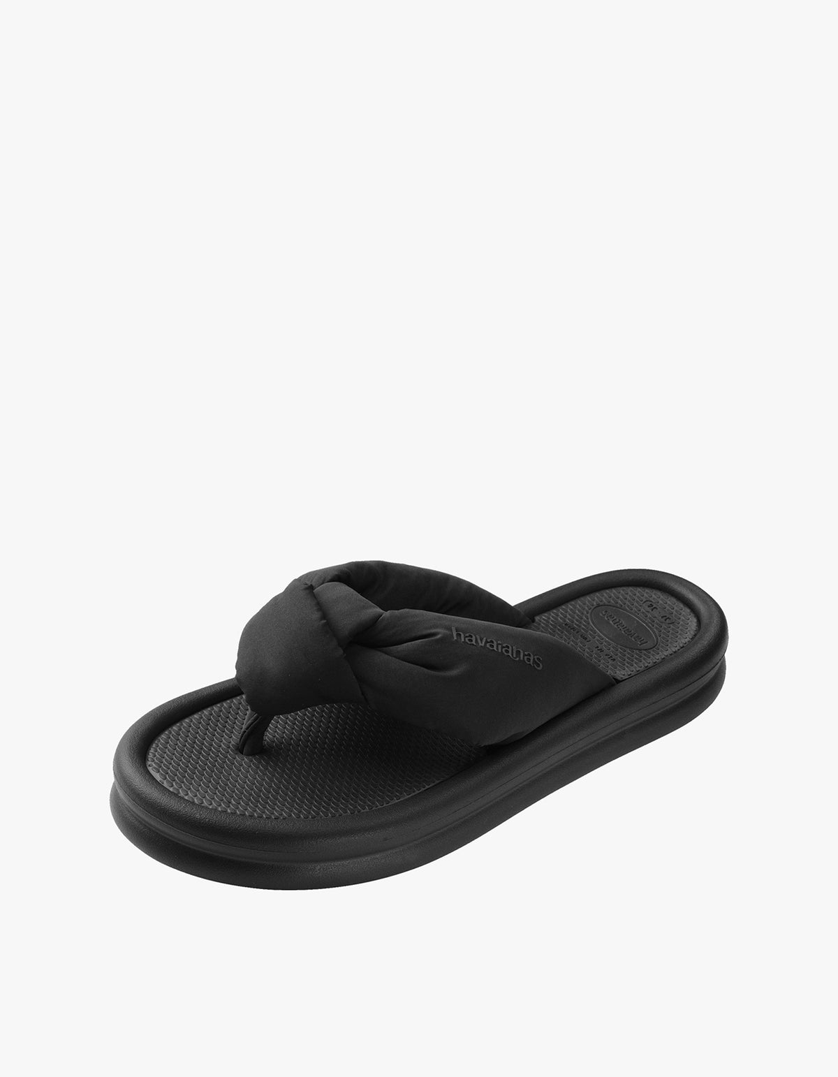 Over Puffed Jandals - Black