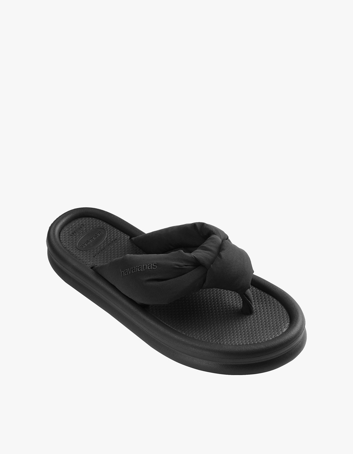 Over Puffed Jandals - Black