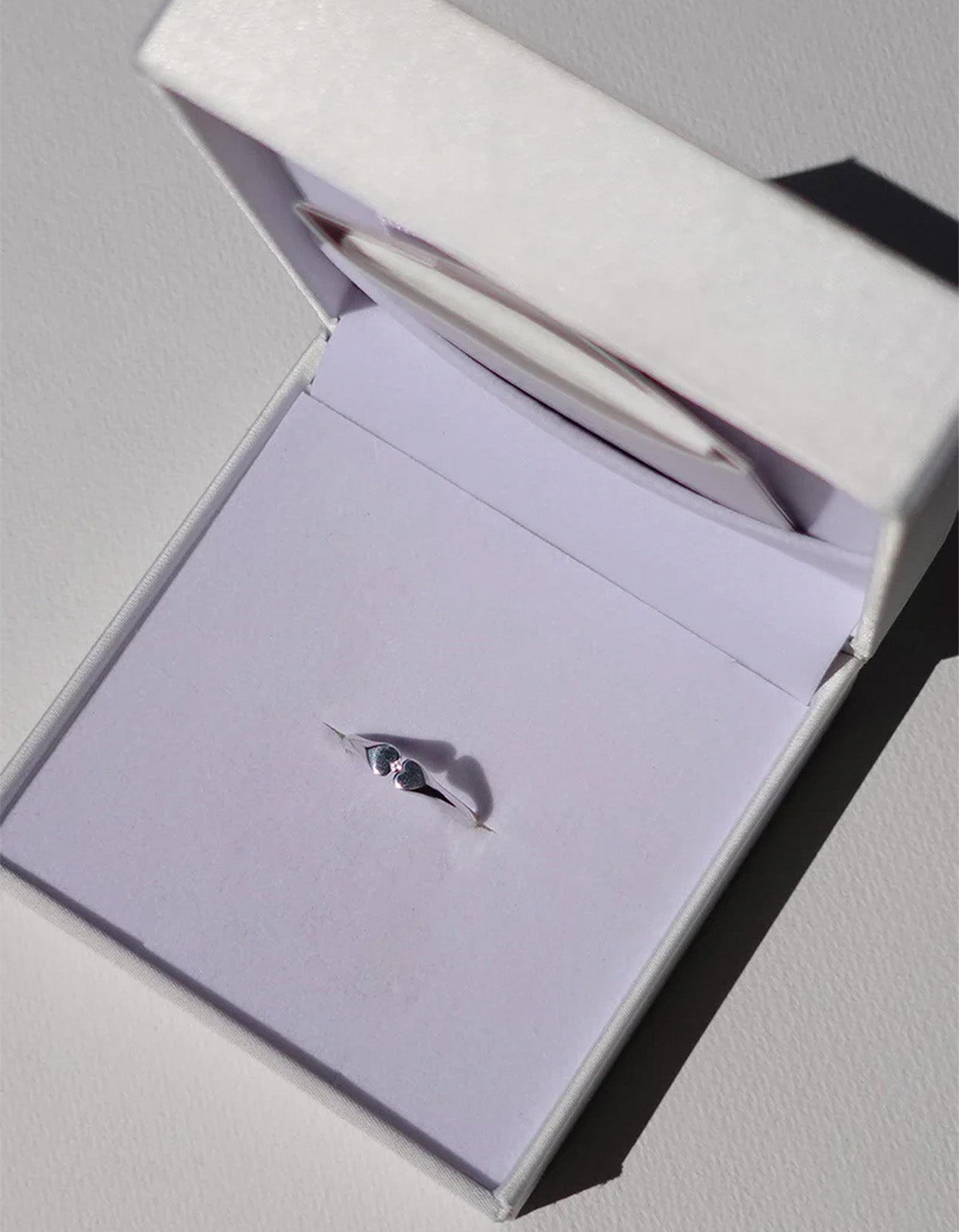 Heart Connection Signet Ring - Silver