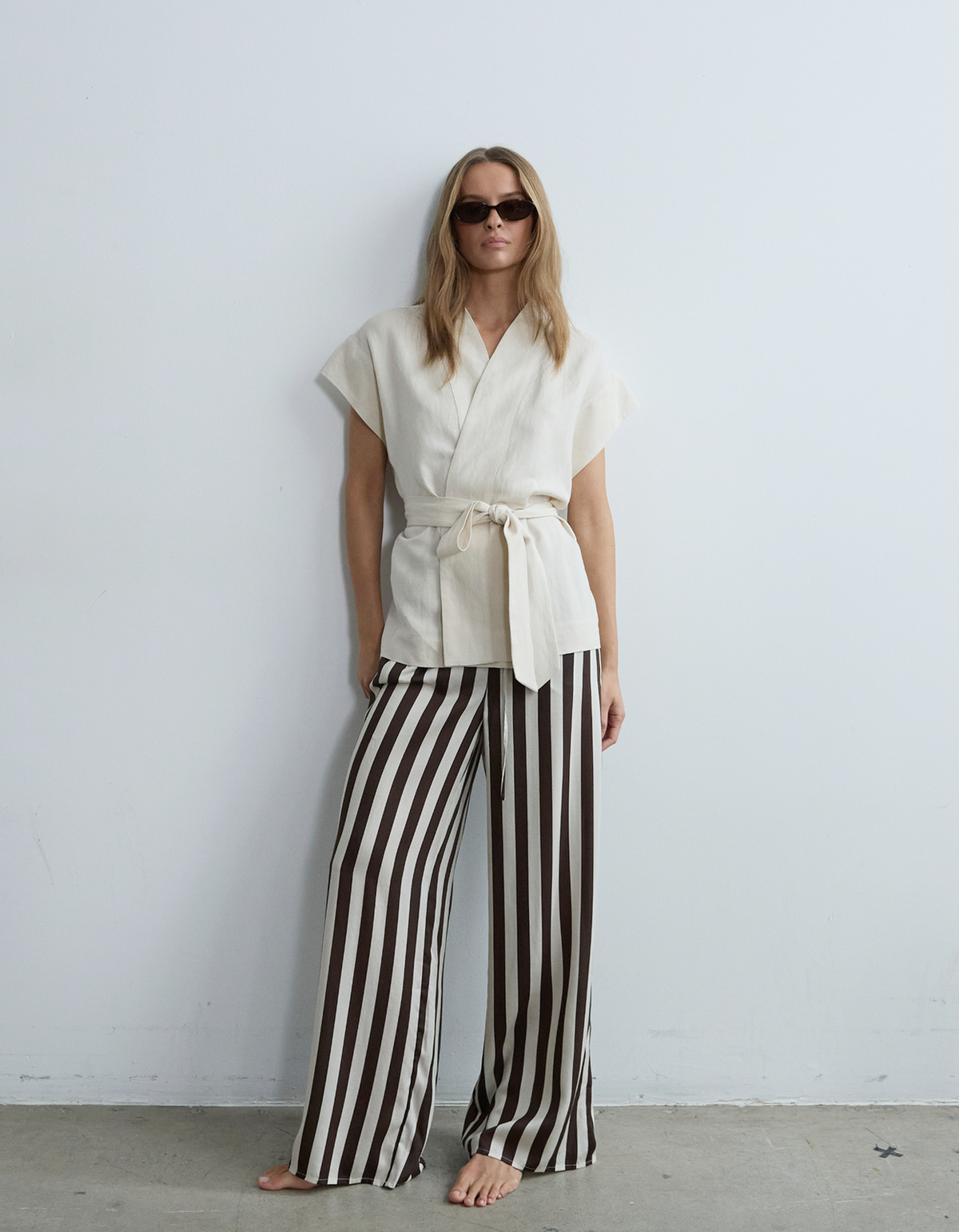 The Hugo Pant - Choc Stripe