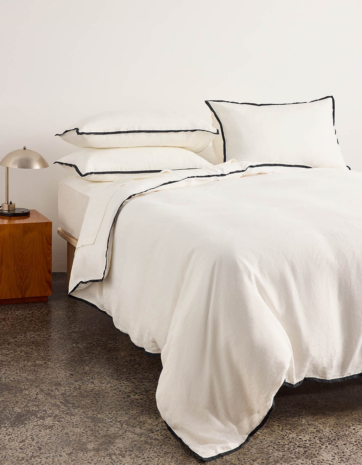 Linen Pillowcase Pair - Meringue