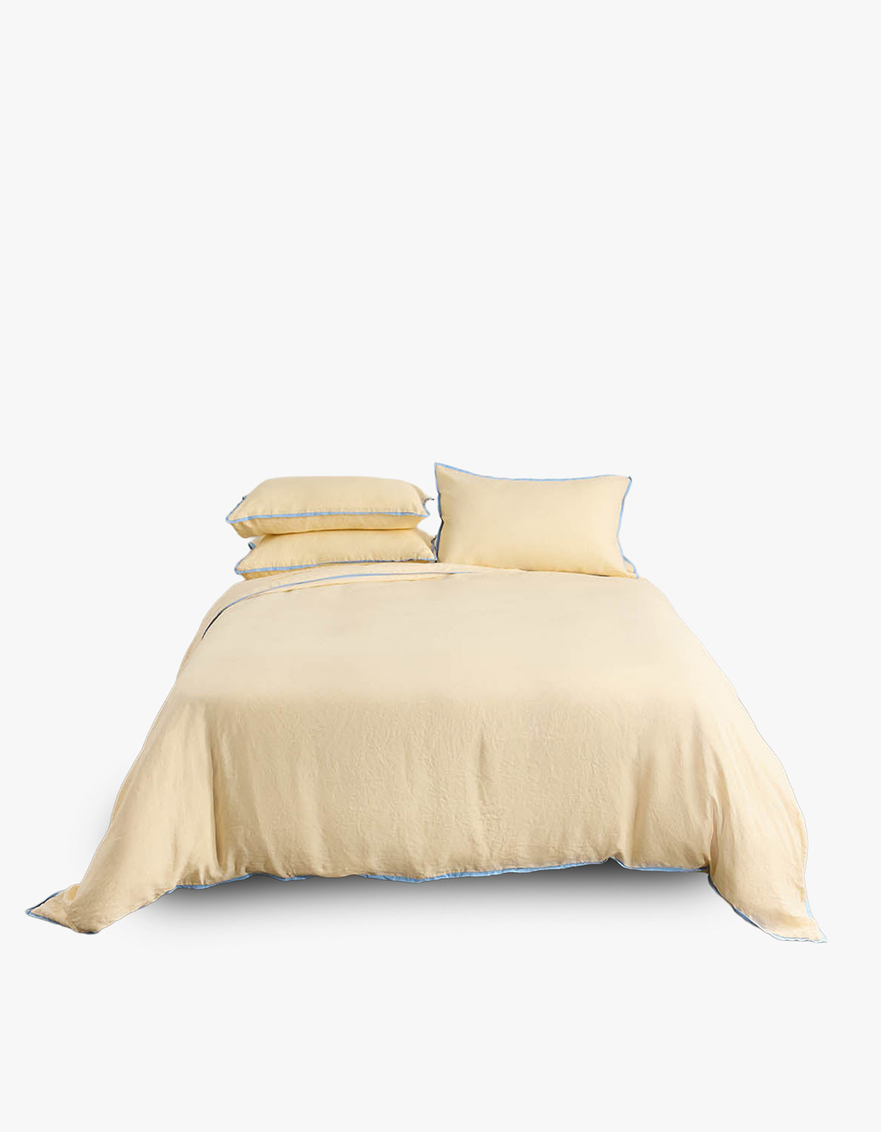 Linen Quilt Cover - Butter