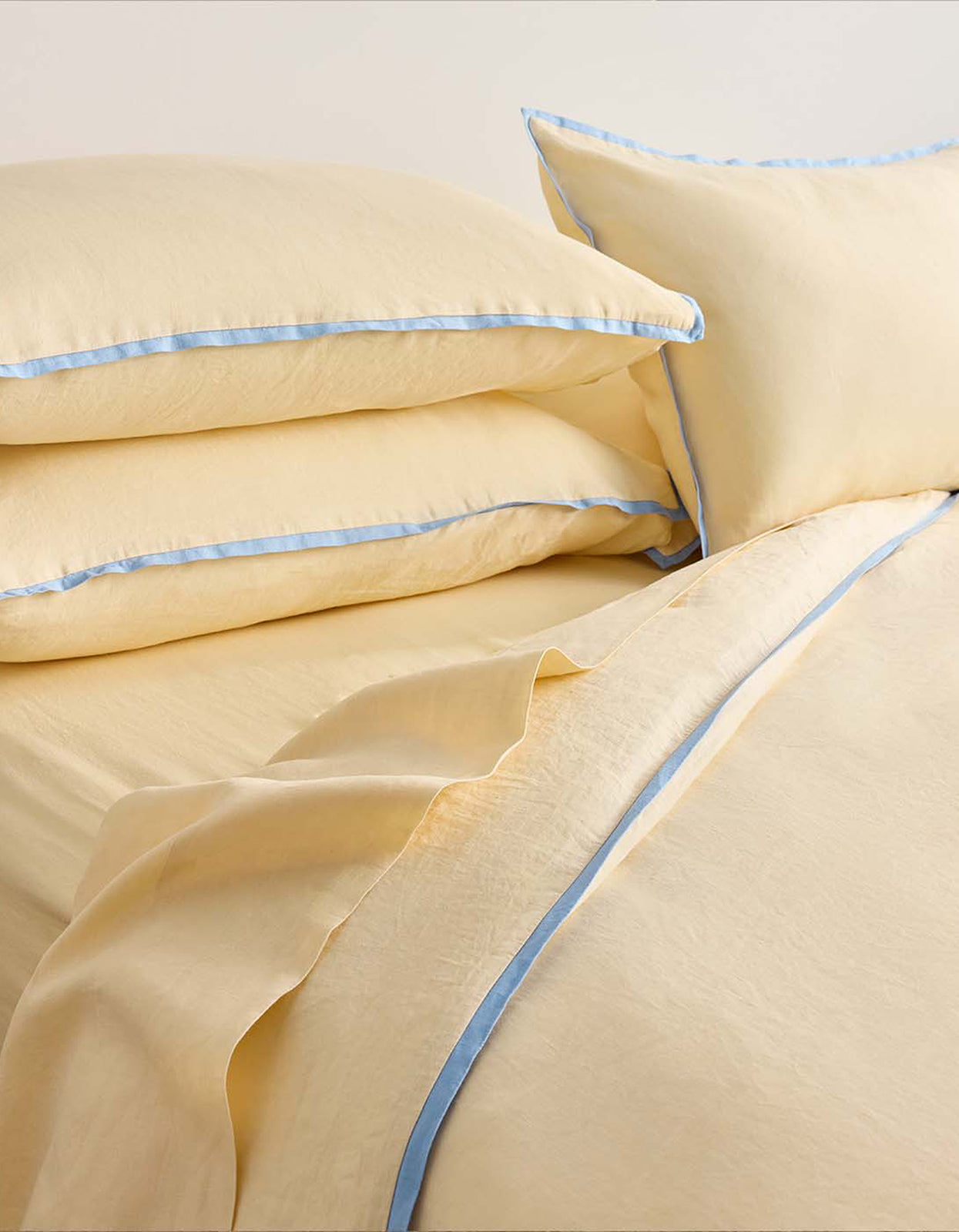 Linen Quilt Cover - Butter