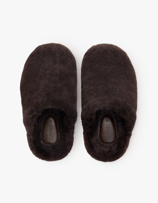 Sheepskin Slippers - Chocolate