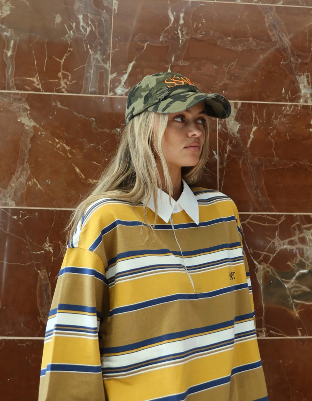 Camo Dad Cap - Orange