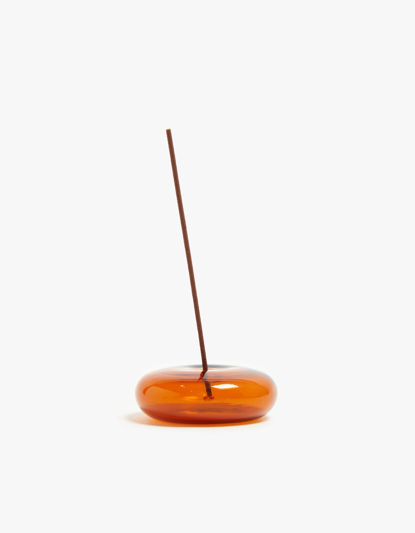 Glass Vessel Incense Holder - Amber