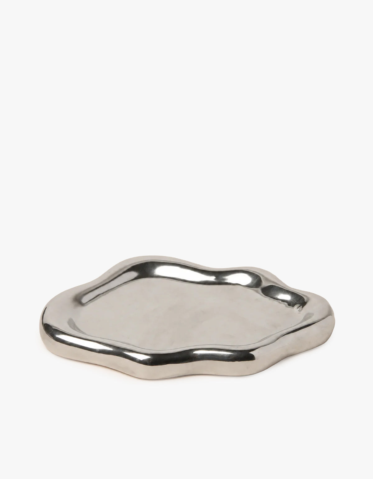 Ceramic Display Plate - Silver