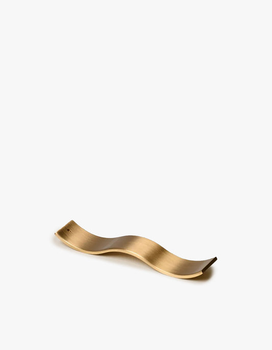 Brass Wave Incense Holder - Brass