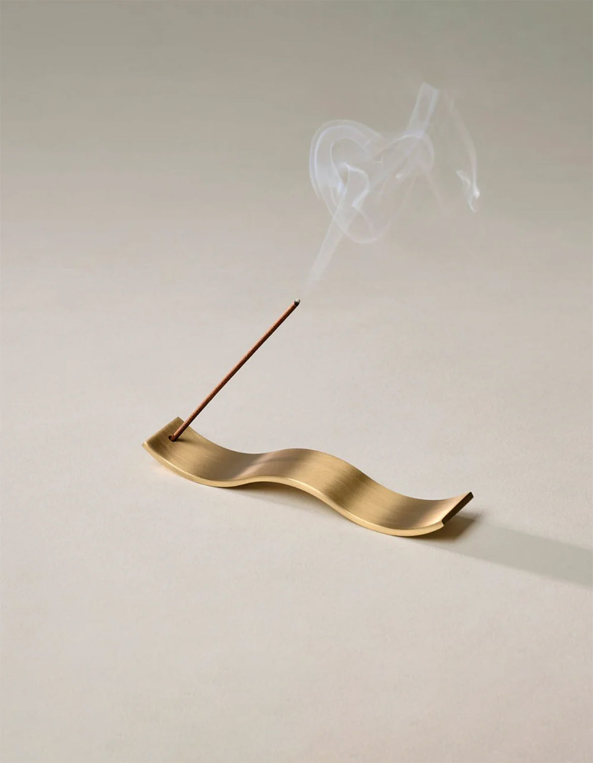 Brass Wave Incense Holder - Brass