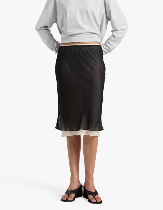 Twin Skirt - Black/Cream