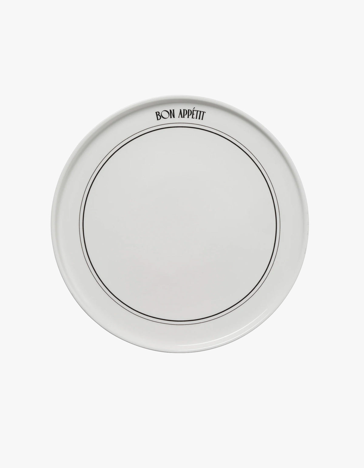 Bon Appetit Plate - White/Black