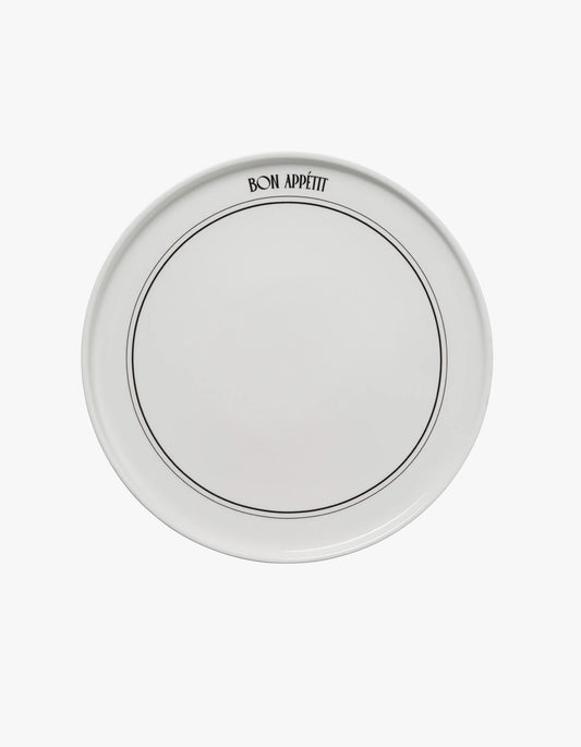 Bon Appetit Plate - White/Black