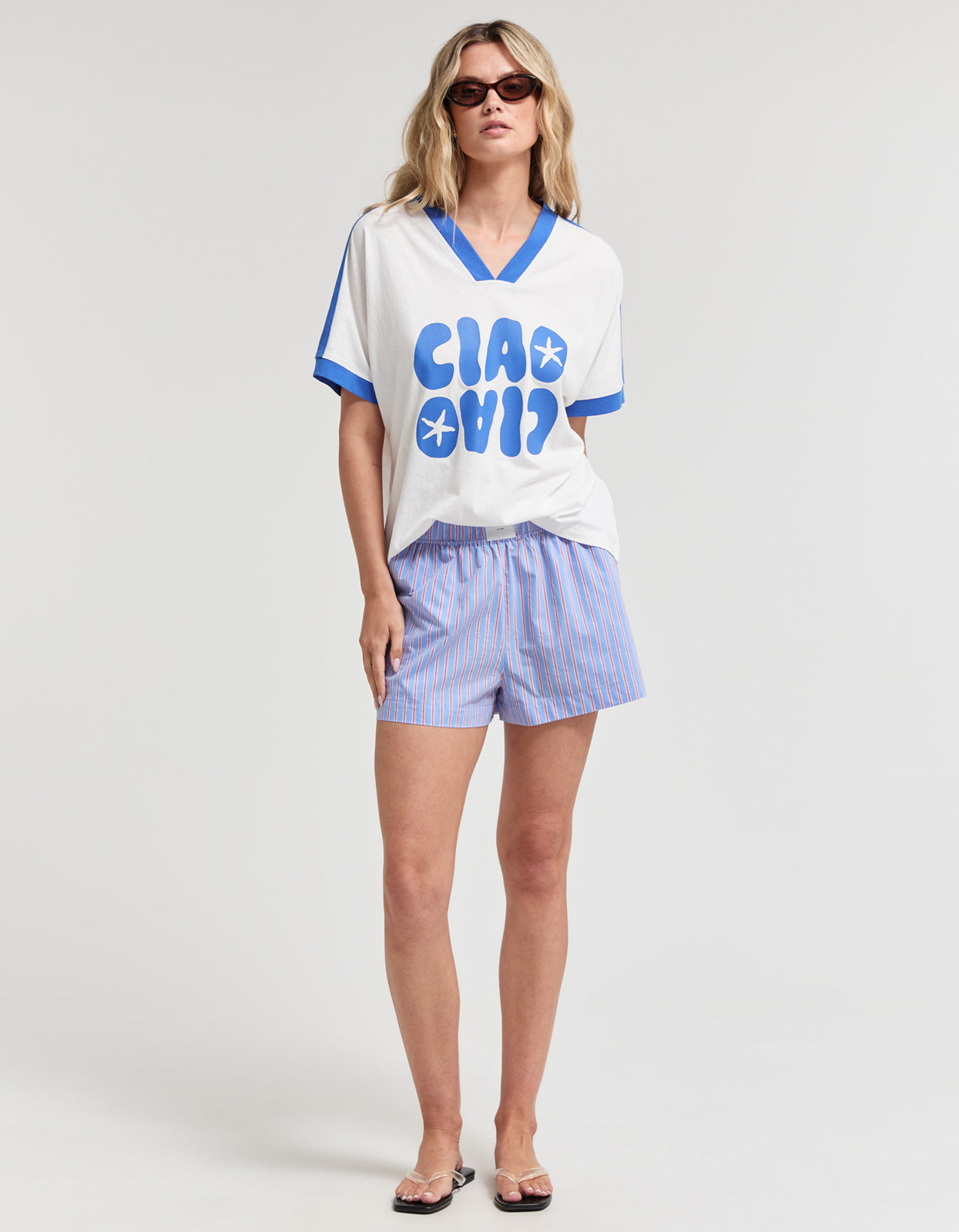 Indiana Short - Blue/Red Stripe