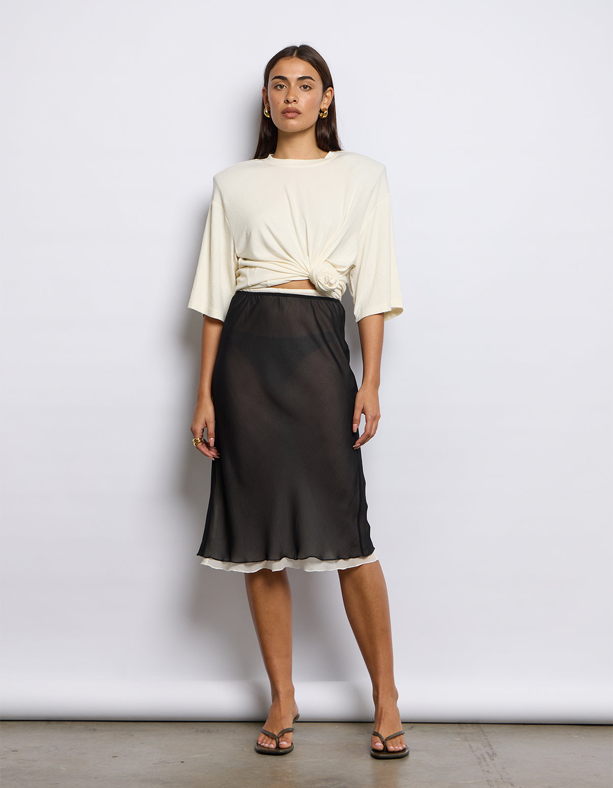 Twin Skirt - Black/Cream