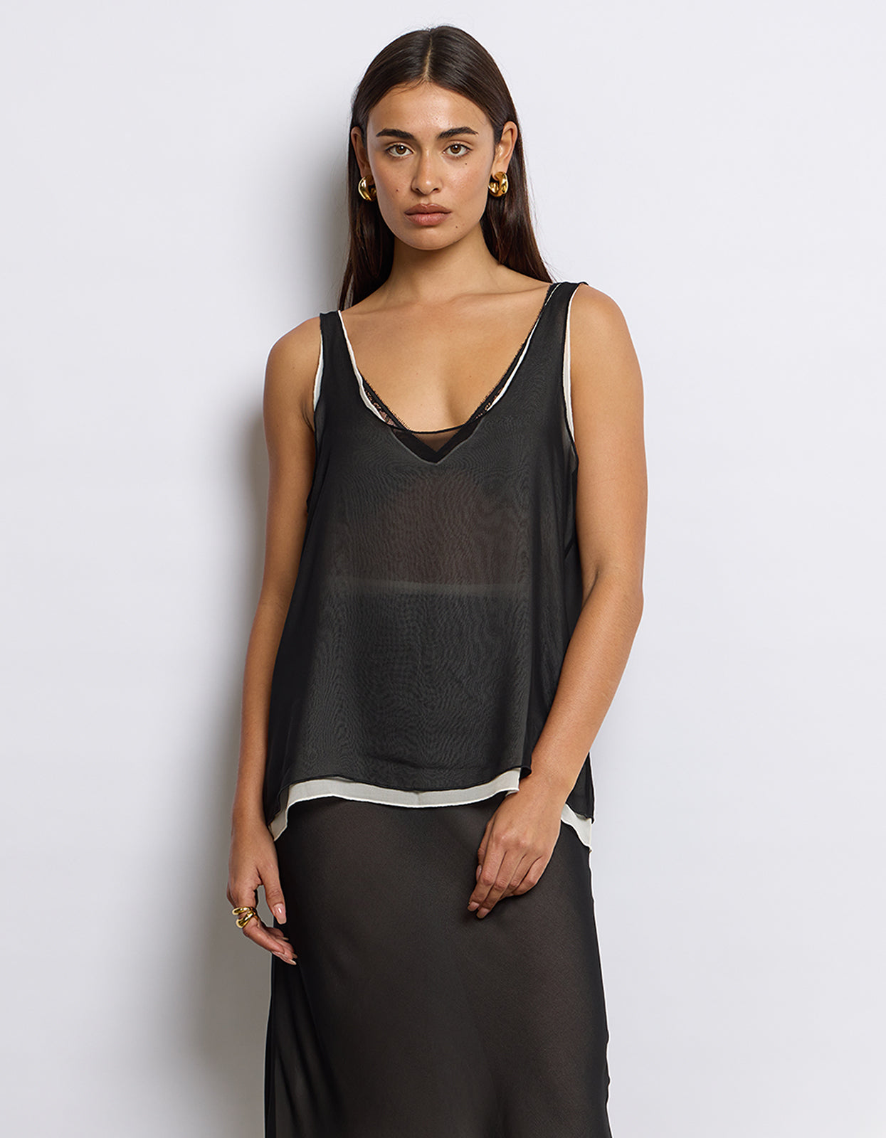 Twin Tank - Black/Cream