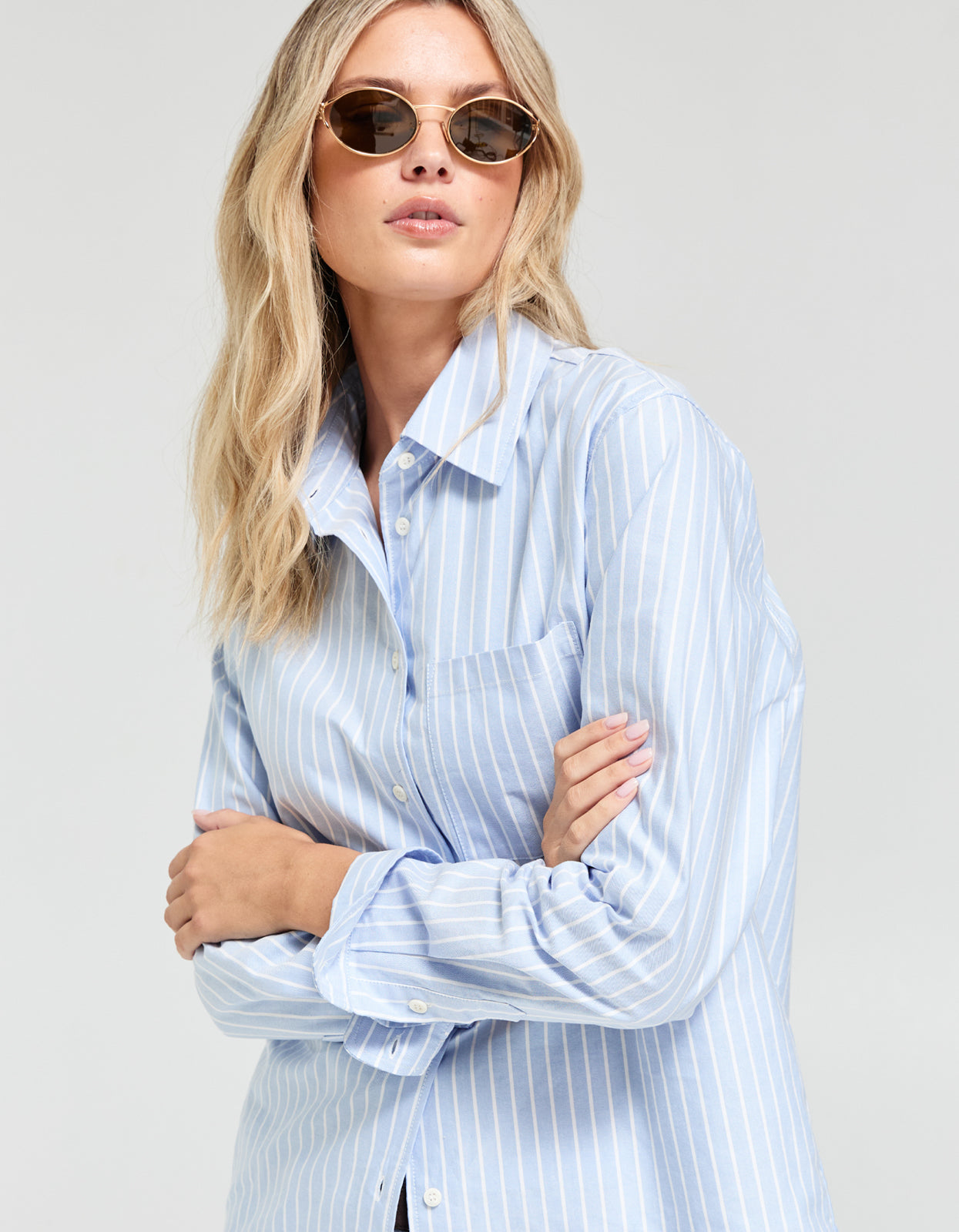 Jane Shirt - Oxford Blue Stripe