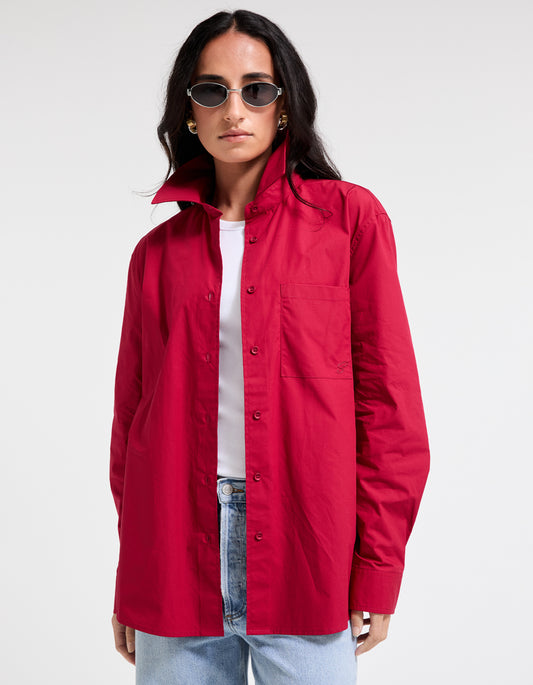 Jane Shirt - Burgundy