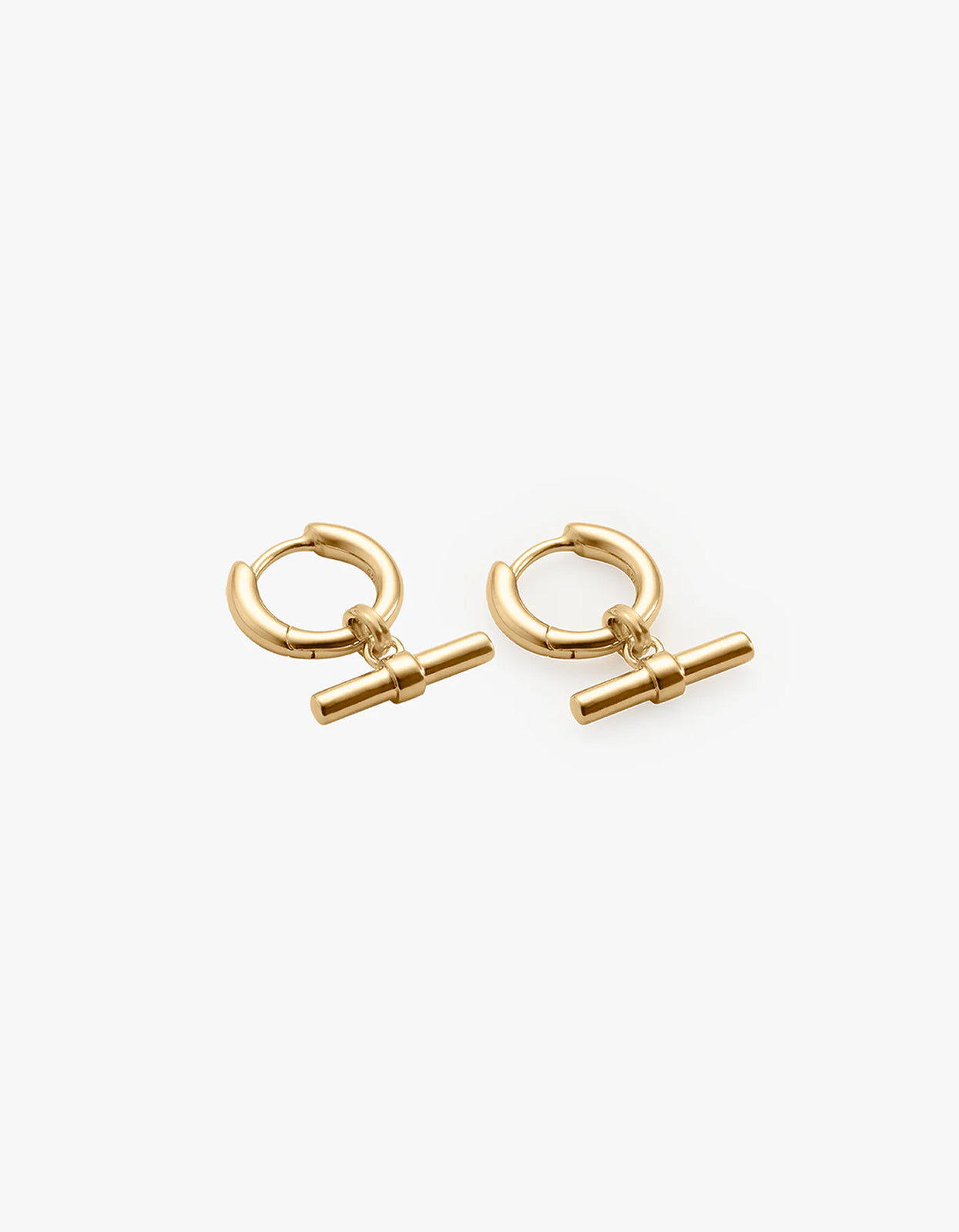 Rhythm T-Bar Hoops - Gold