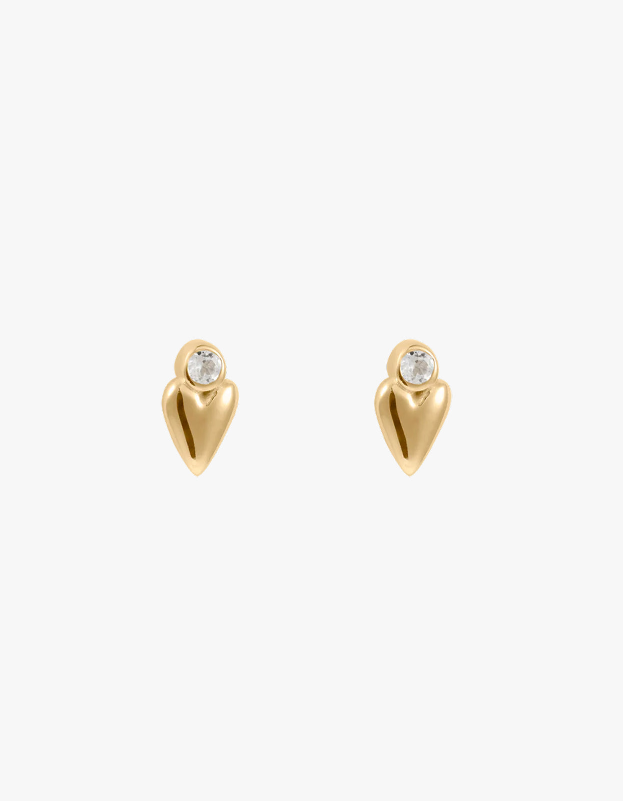 Abode Heart Studs - 18K Gold Plated